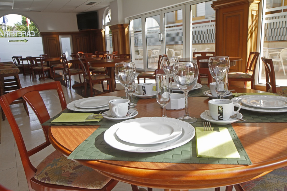 Cafetería detalle, Hotel Playa de Merón