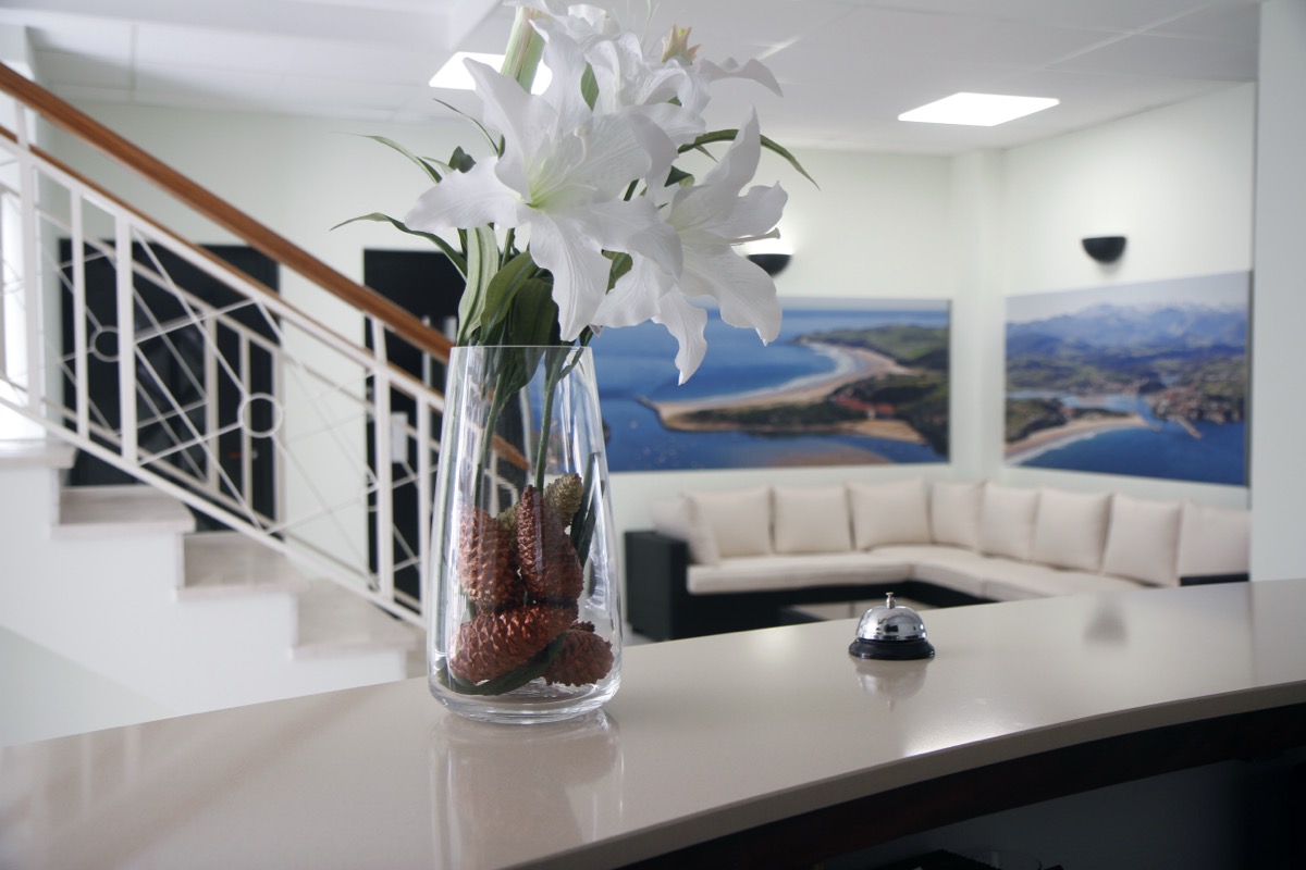 Recepción vista, Hotel Playa de Merón